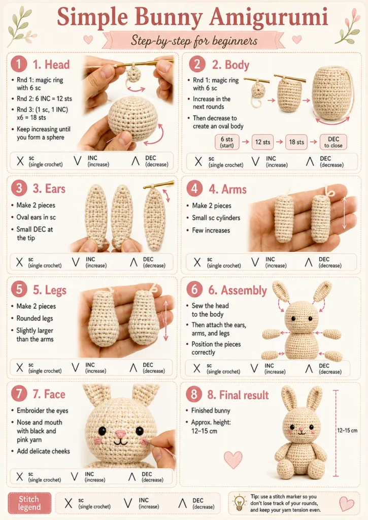 simple bunny amigurumi