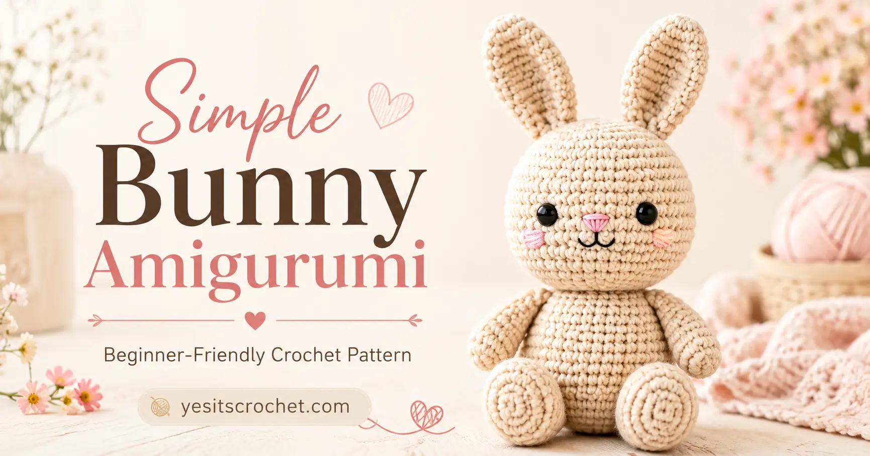 simple bunny amigurumi feature image